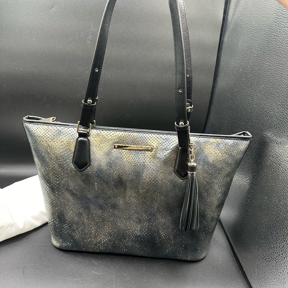 Brahmin Medium Asher Metallic Snake Skin Shoulder Bag